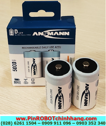 Ansman D5000mAh; Pin sạc D 1.2v HR20 Ansman MaxE D5000mAh  (MẪU MỚI)